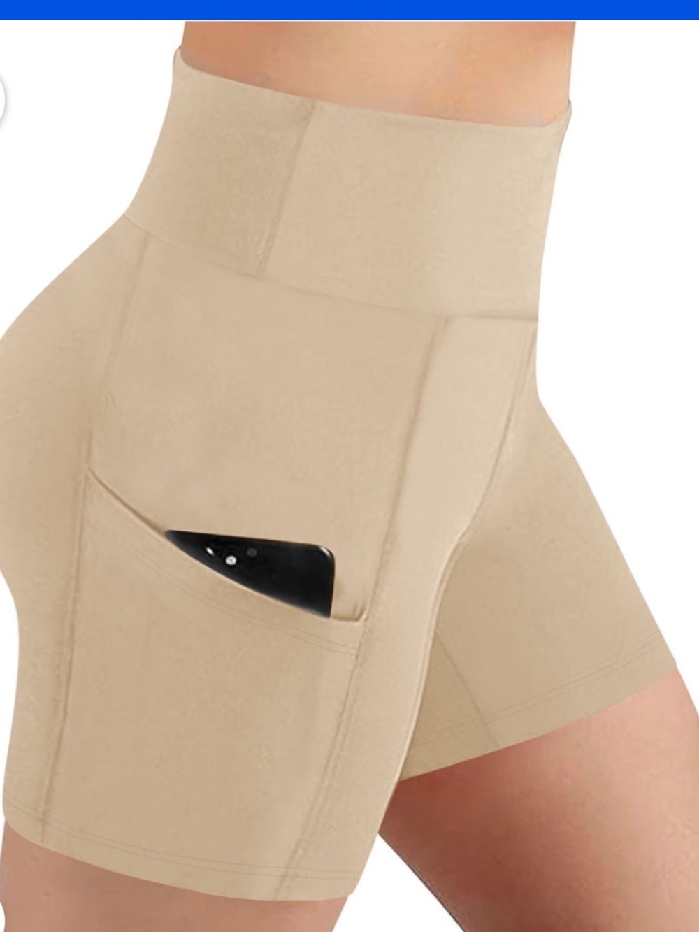Anthropologie High-Waist Beige Pocket Women's Shorts